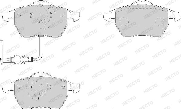 Necto FD6915A - Set placute frana,frana disc aaoparts.ro