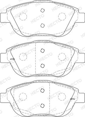 Necto FD7472A - Set placute frana,frana disc aaoparts.ro