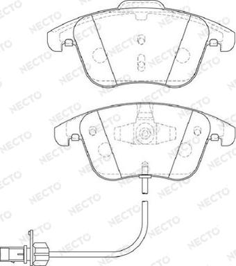Necto FD7338A - Set placute frana,frana disc aaoparts.ro