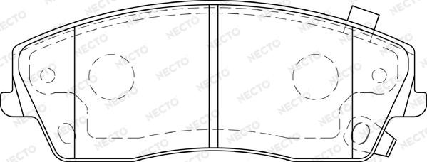 Necto FD7288A - Set placute frana,frana disc aaoparts.ro