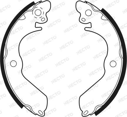 Necto N1581 - Set saboti frana aaoparts.ro