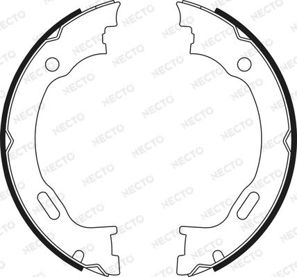 Necto N1697 - Set saboti frana, frana de mana aaoparts.ro