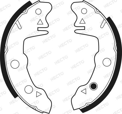 Necto N1016 - Set saboti frana aaoparts.ro