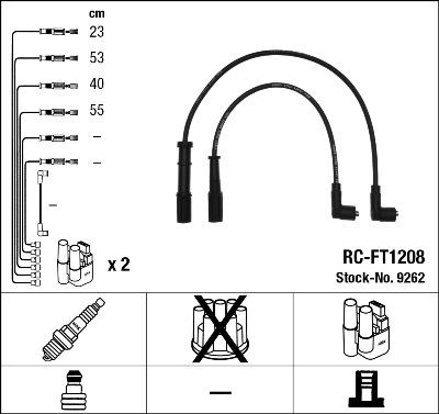 NGK 9262 - Set cablaj aprinder aaoparts.ro