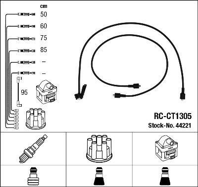 NGK 44221 - Set cablaj aprinder aaoparts.ro
