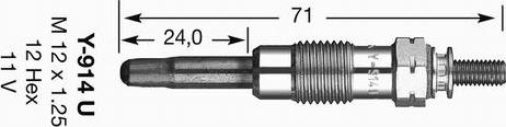 NGK 2643 - Bujie incandescenta aaoparts.ro