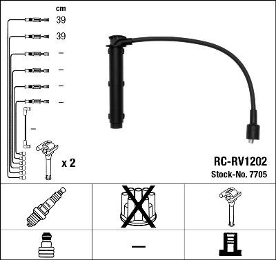 NGK 7705 - Set cablaj aprinder aaoparts.ro