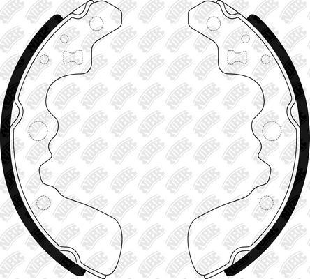 NiBK FN9933 - Set saboti frana aaoparts.ro