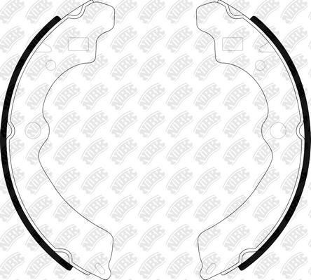NiBK FN9921 - Set saboti frana aaoparts.ro