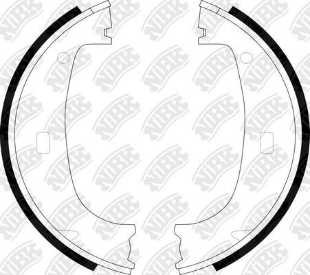 NiBK FN0544 - Set saboti frana, frana de mana aaoparts.ro