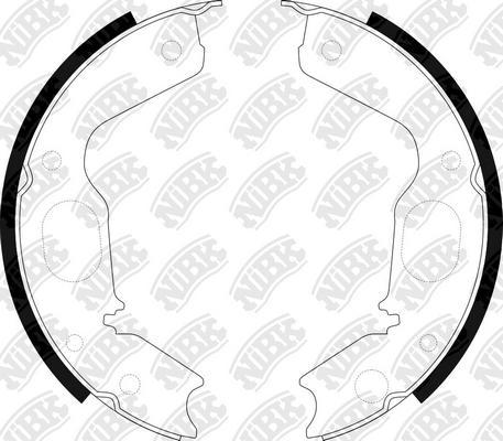 NiBK FN0568 - Set saboti frana, frana de mana aaoparts.ro