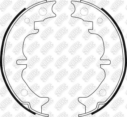 NiBK FN0669 - Set saboti frana, frana de mana aaoparts.ro