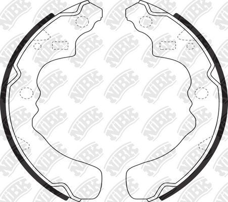 NiBK FN0028 - Set saboti frana aaoparts.ro