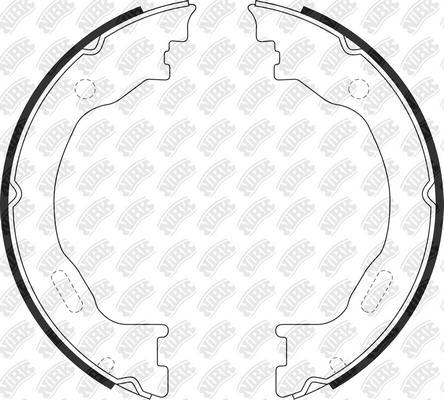 NiBK FN0719 - Set saboti frana, frana de mana aaoparts.ro