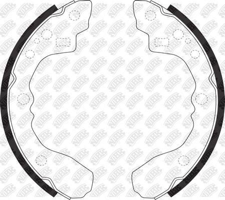 NiBK FN11161 - Set saboti frana aaoparts.ro