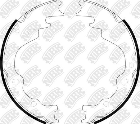 NiBK FN3349 - Set saboti frana aaoparts.ro
