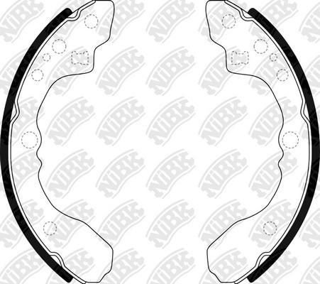 NiBK FN3347 - Set saboti frana aaoparts.ro