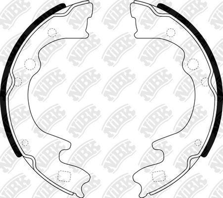 NiBK FN3350 - Set saboti frana aaoparts.ro