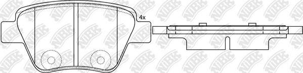 NiBK PN0550 - Set placute frana,frana disc aaoparts.ro