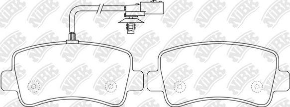 NiBK PN0638W - Set placute frana,frana disc aaoparts.ro