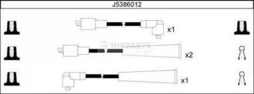 Nipparts J5386012 - Set cablaj aprinder aaoparts.ro