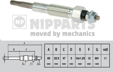 Nipparts J5713008 - Bujie incandescenta aaoparts.ro