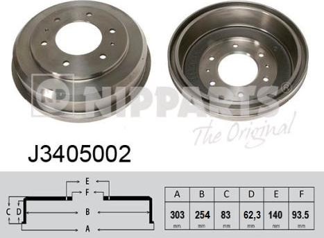 Nipparts J3405002 - Tambur frana aaoparts.ro