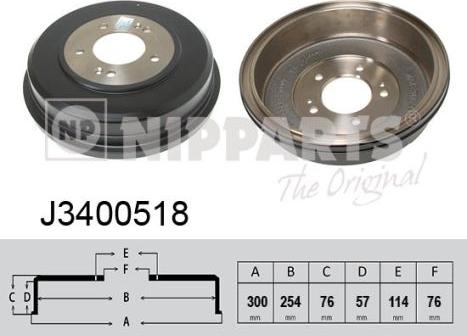 Nipparts J3400518 - Tambur frana aaoparts.ro