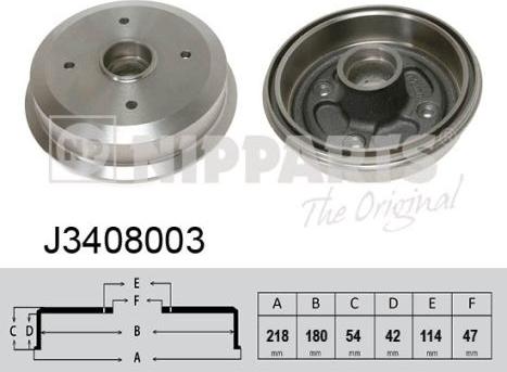 Nipparts J3408003 - Tambur frana aaoparts.ro