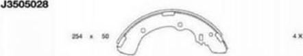 Nipparts J3505028 - Set saboti frana aaoparts.ro