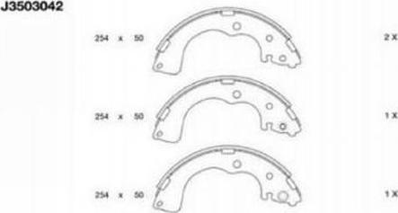 Nipparts J3503042 - Set saboti frana aaoparts.ro