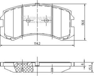 Nipparts J3605048 - Set placute frana,frana disc aaoparts.ro
