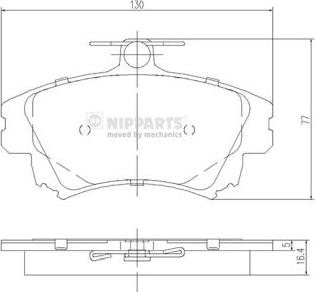 Nipparts J3605042 - Set placute frana,frana disc aaoparts.ro