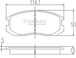 Nipparts J3605032 - Set placute frana,frana disc aaoparts.ro