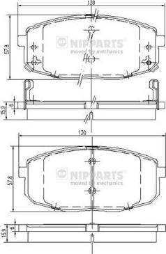 Nipparts J3600319 - Set placute frana,frana disc aaoparts.ro