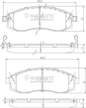 Nipparts J3601066 - Set placute frana,frana disc aaoparts.ro