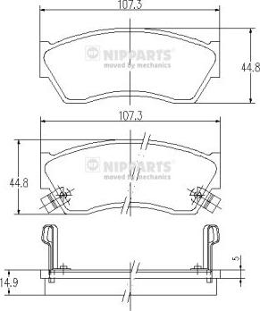 Nipparts J3608005 - Set placute frana,frana disc aaoparts.ro