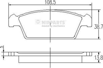 Nipparts J3608015 - Set placute frana,frana disc aaoparts.ro