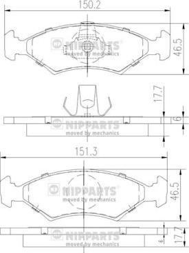 Nipparts J3603050 - Set placute frana,frana disc aaoparts.ro