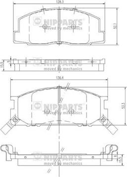 Nipparts J3602042 - Set placute frana,frana disc aaoparts.ro