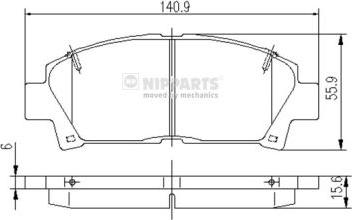 Nipparts J3602063 - Set placute frana,frana disc aaoparts.ro
