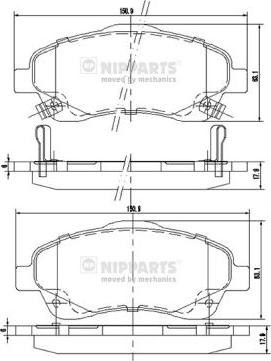 Nipparts J3602112 - Set placute frana,frana disc aaoparts.ro