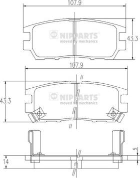 Nipparts J3615005 - Set placute frana,frana disc aaoparts.ro