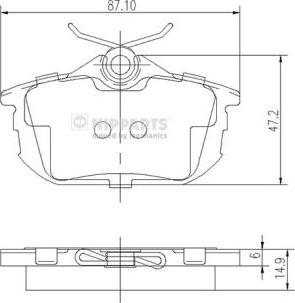 Nipparts J3615012 - Set placute frana,frana disc aaoparts.ro