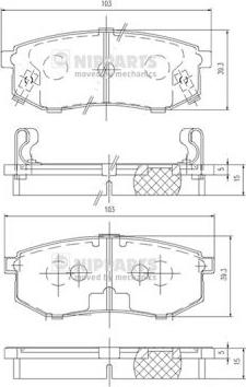 Nipparts J3610302 - Set placute frana,frana disc aaoparts.ro