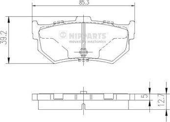 Nipparts J3618000 - Set placute frana,frana disc aaoparts.ro