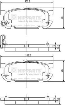 Nipparts J3613020 - Set placute frana,frana disc aaoparts.ro