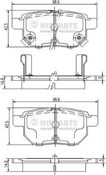 J&S Automotive VBP3158 - Set placute frana,frana disc aaoparts.ro