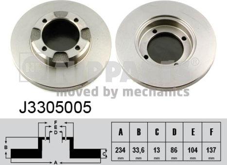 Nipparts J3305005 - Disc frana aaoparts.ro