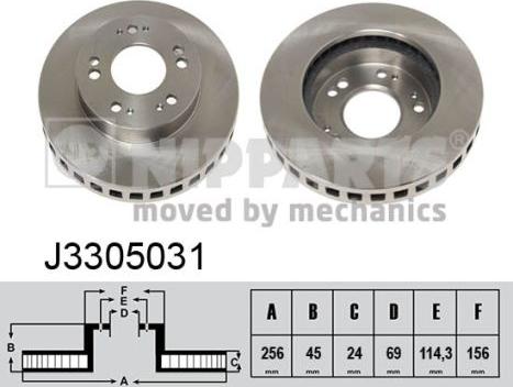 Nipparts J3305031 - Disc frana aaoparts.ro